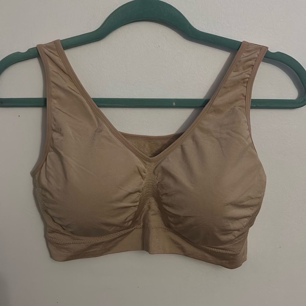 Truekind Soft No Wire Beige Bra w/Removeable Padding Size 4XL